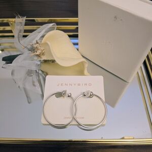 Jenny Bird Silver Hoop Earrings